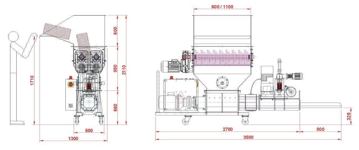 АтласМаш - компактор пенопласта Сириус 200s